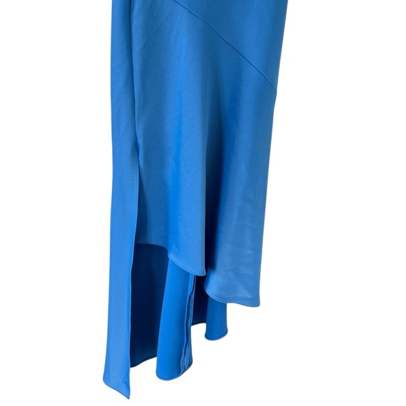 Alice + Olivia NEW Harmony Draped Silk-Satin Midi Slip Dress - Picture 4 of 9